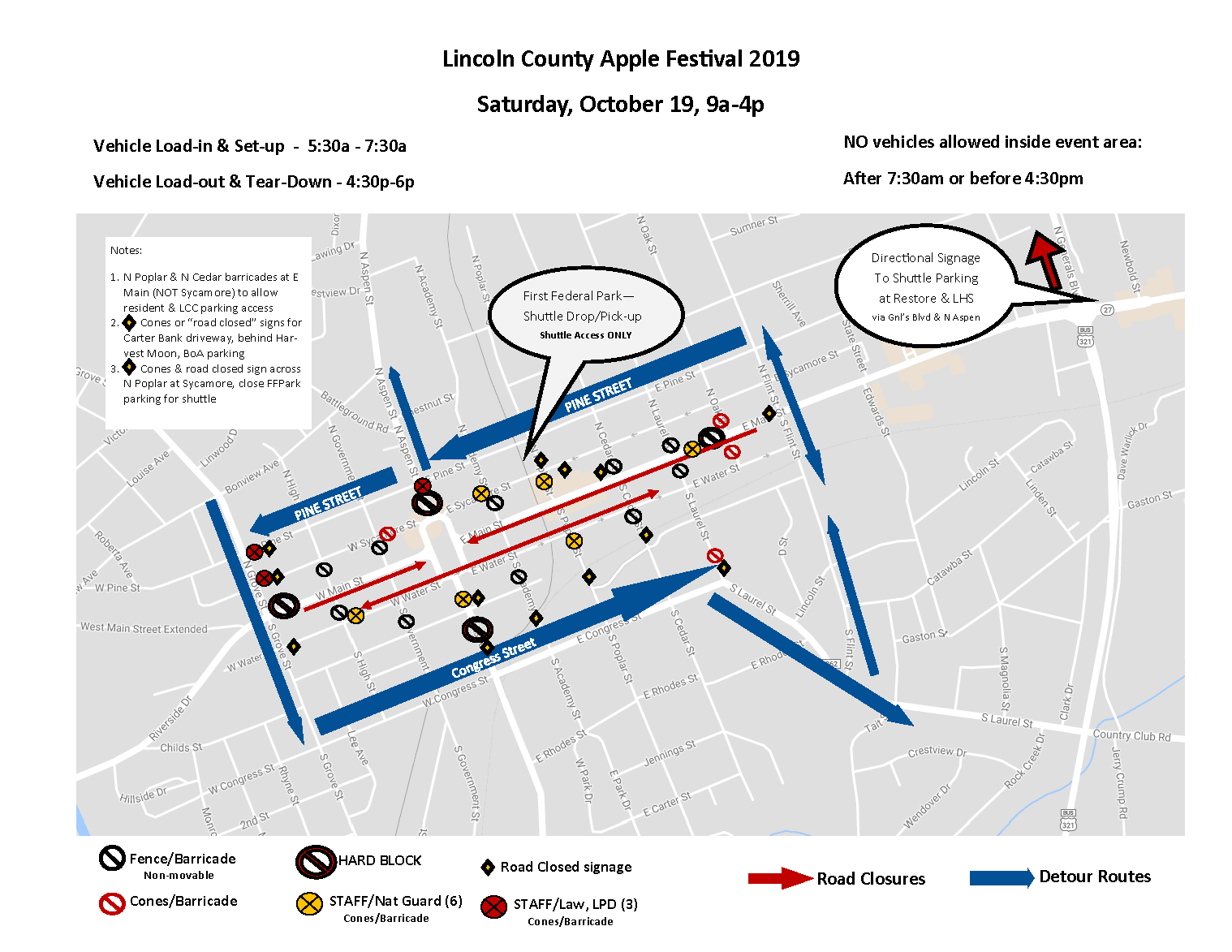 MAP Apple Festival 2019 Detours