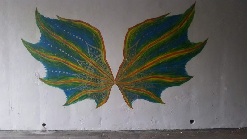 Interactive Dragon Wings Mural